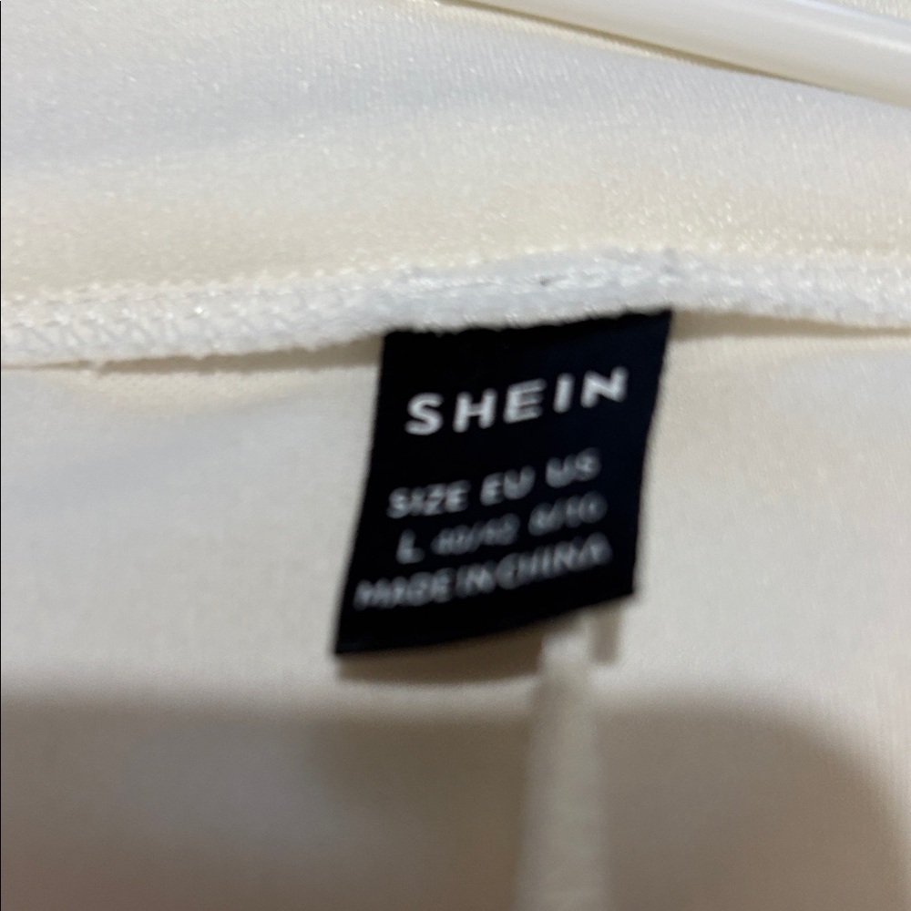 L SHEIN Off-White coat